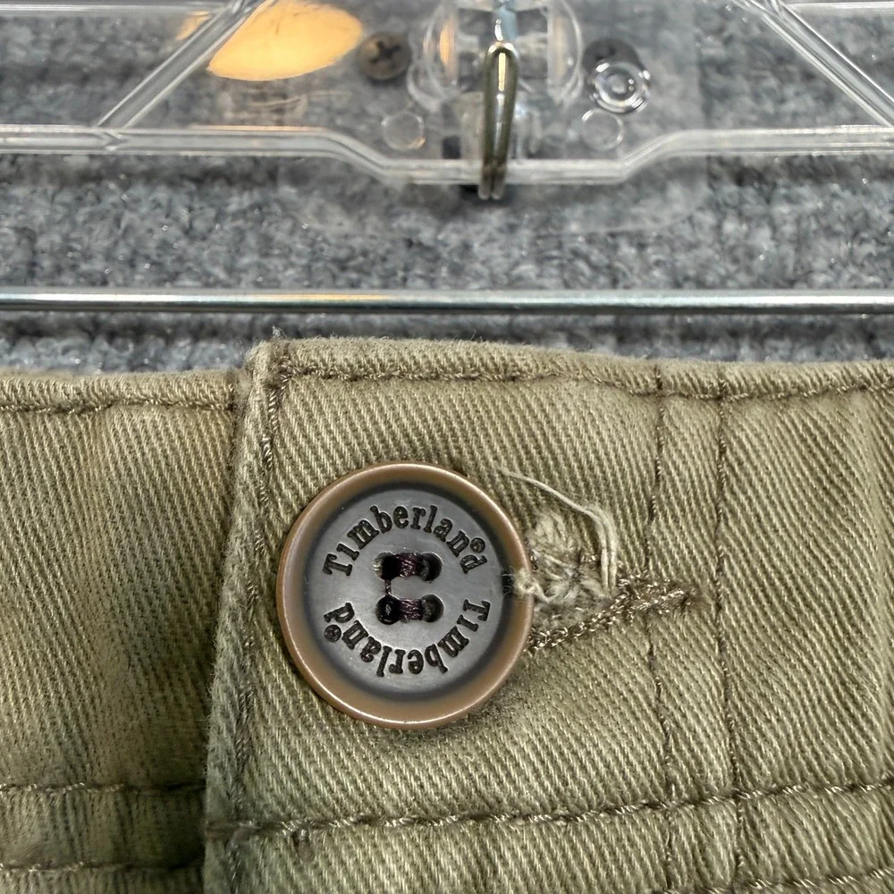 Timberland Shorts Mens 38 Green Cargo Cotton Relaxed Baggy‎ Y2K Casual Outdoors